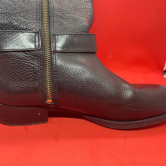 Tory Burch Black Leather Boots Size 10.5 M - Picture 5 of 5